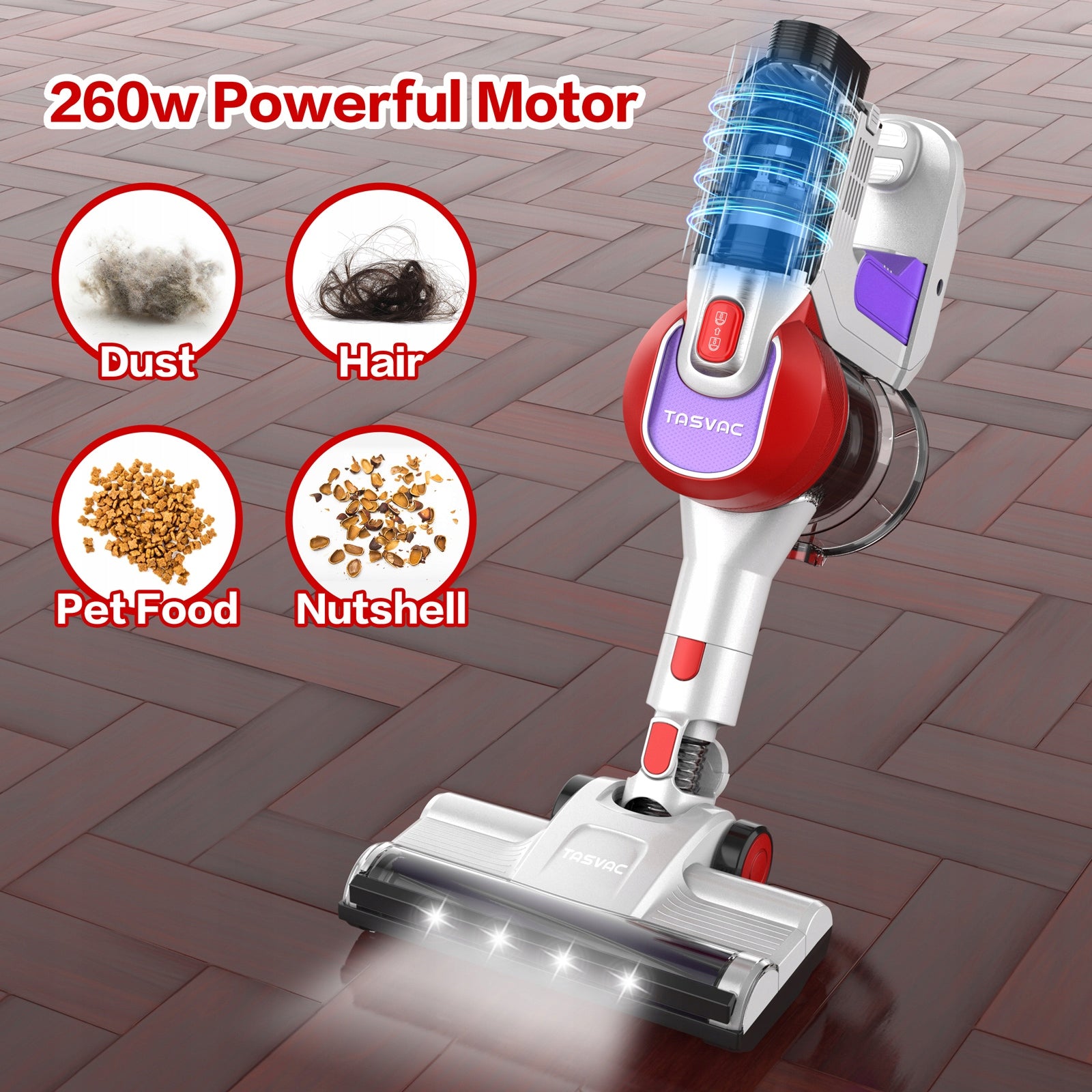 UPRIGHT HANDHELD CYCLONE BAGLESS VACUUM CLEANER POWERFUL 260W 6IN1 HANDY Model Odkurzacze pionowe