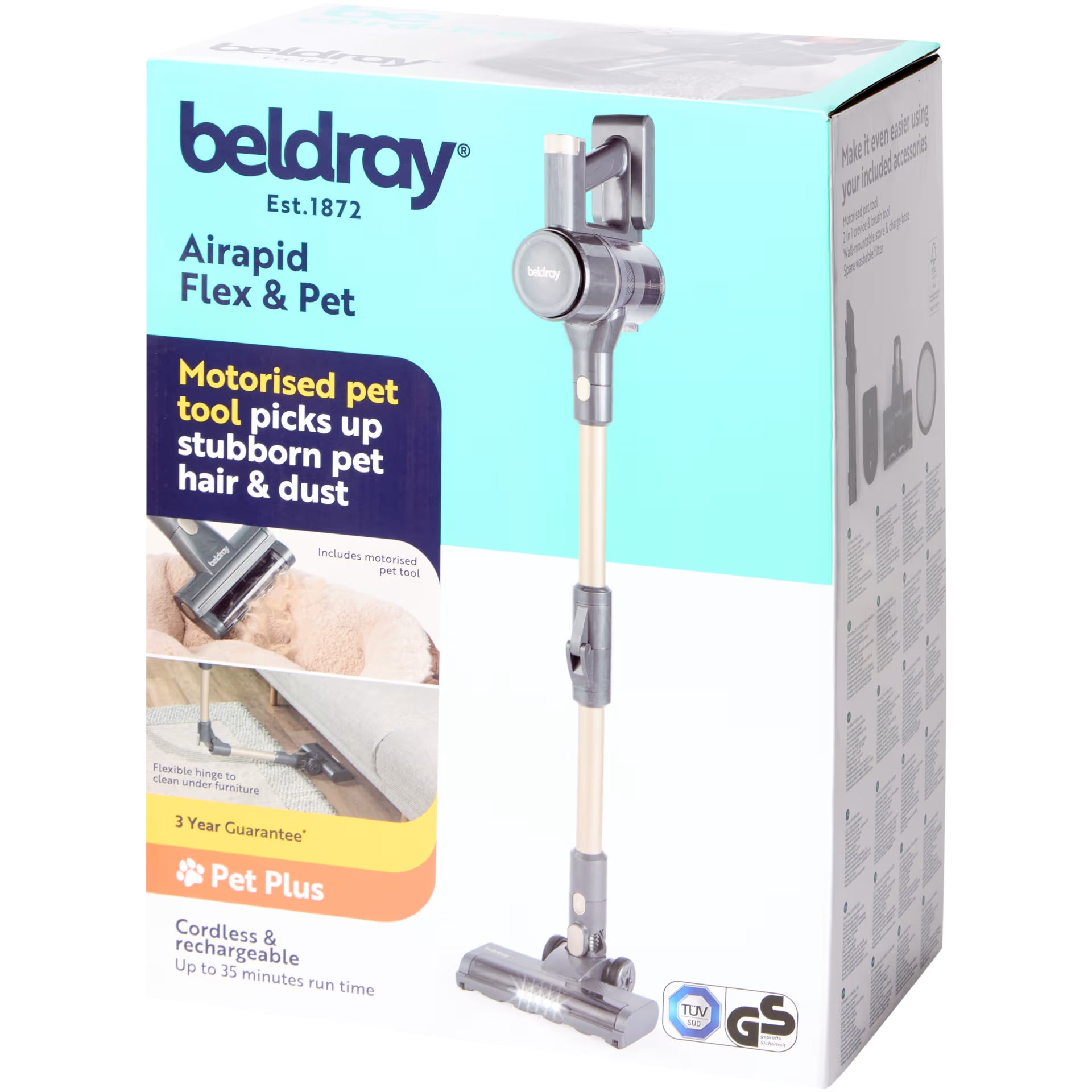 UPRIGHT VACUUM CLEANER BAGLESS CORDLESS ELECTRIC HANDHELD BENDABLE 22,2V Packaging status original