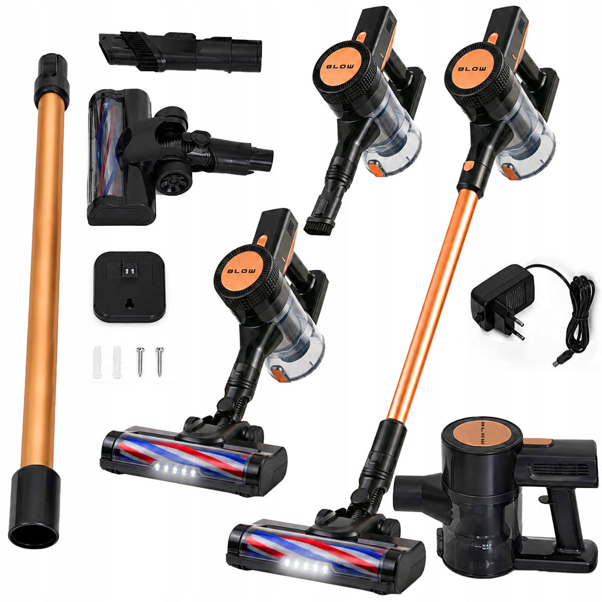 UPRIGHT VACUUM CLEANER CORDLESS CYCLONE HANDHELD PRO LED 350W POWERFUL