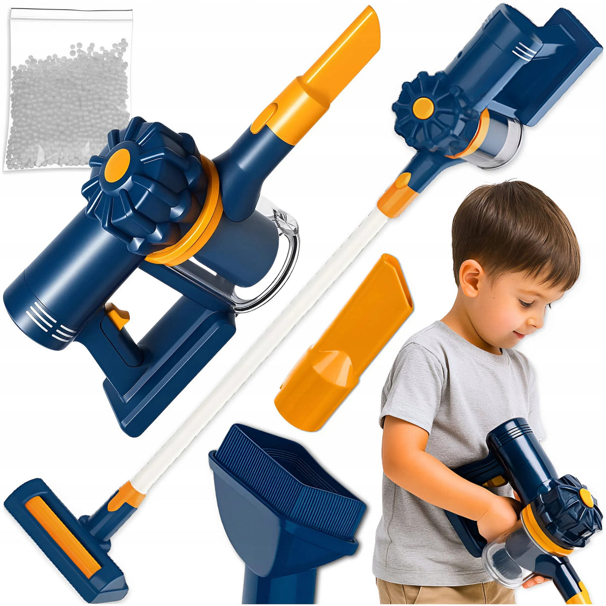 UPRIGHT VACUUM CLEANER FOR CHILDREN MANUAL WIRELESS SOUND SUCTION FUNCTION