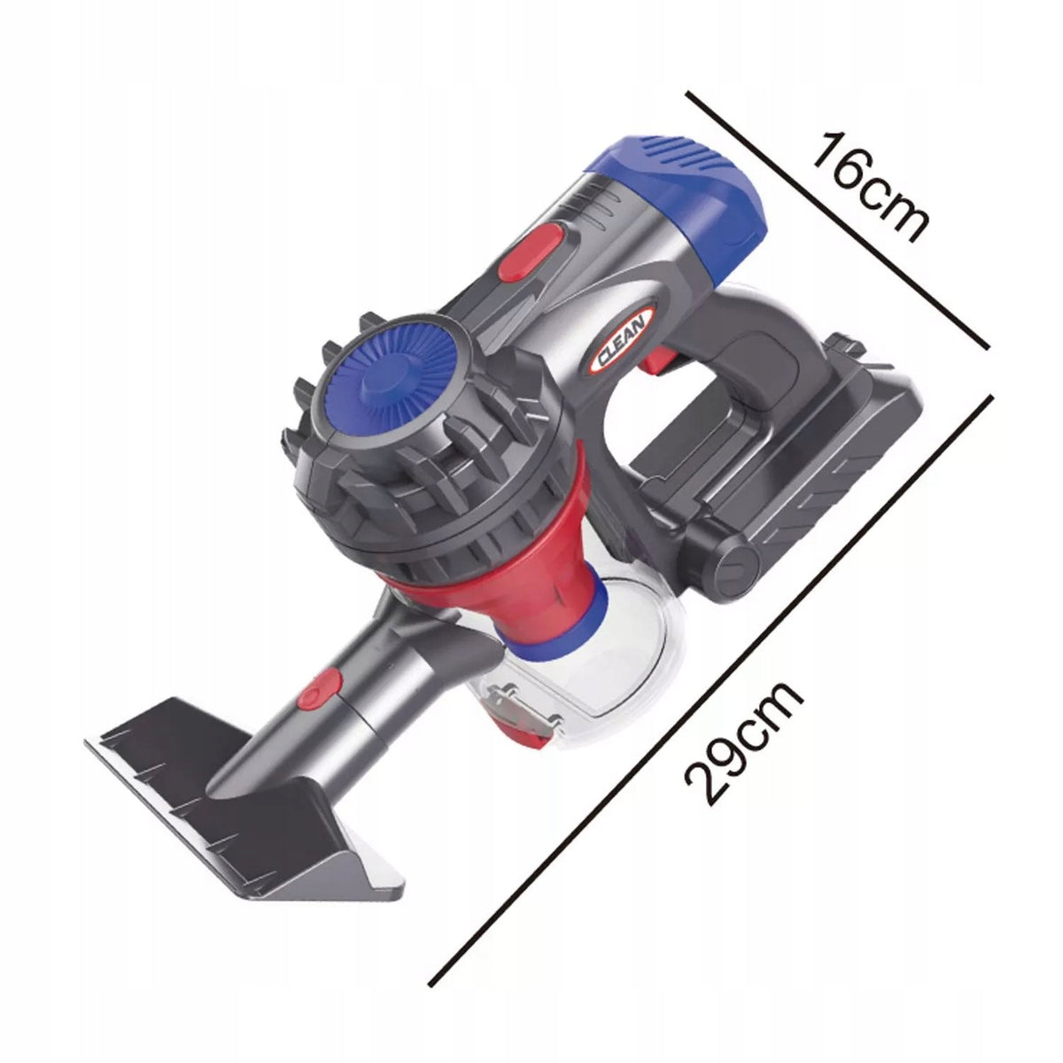 UPRIGHT VACUUM CLEANER FOR CHILDREN PULLS AGD BATTERY-OPERATED EDUCATIONAL TOY Brand Bajkowy Kuferek