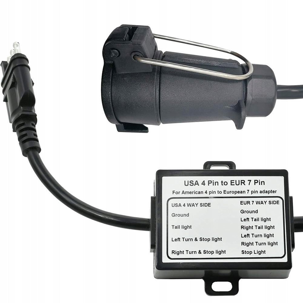 US to EU 4pin 7pin EURO adapter for trailer towing hook, Kind 7 PIN