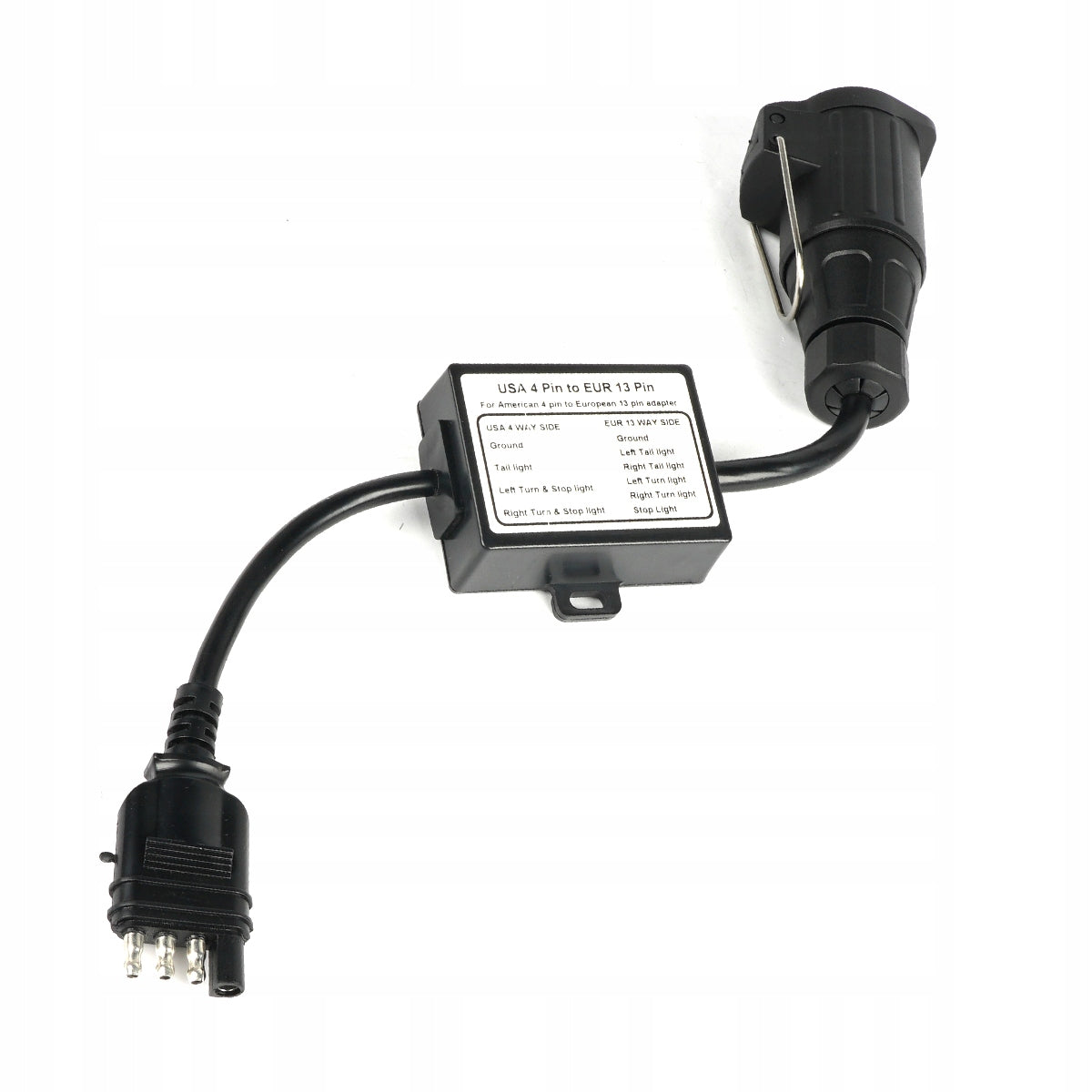 USA 4 Pin to EU 13 Pin Trailer Adapter European Socket Wiring Converter Manufacturer's catalog number Aum KD-AL-LS0041