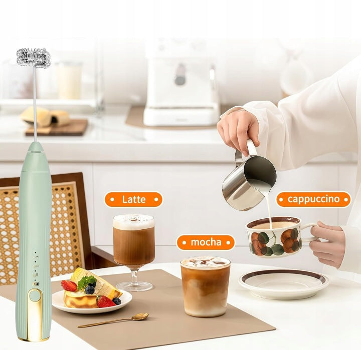 USB Electric Milk frother, 3 Speeds, Coffee Mixer - Green Manufacturer code 8581704985432