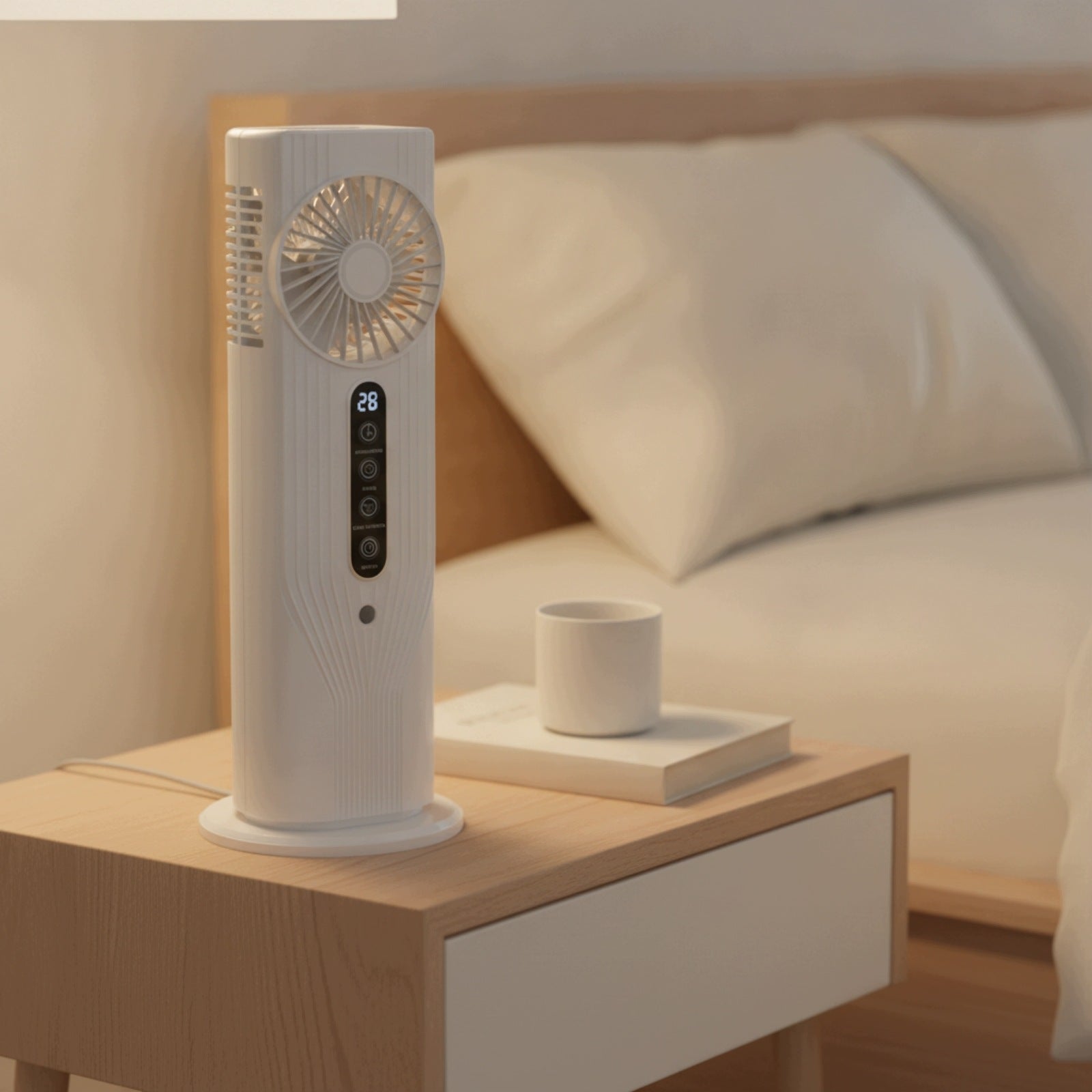 USB Fan with Humidifier Digital Display for Desk, Office Workers, Students Packaging status original