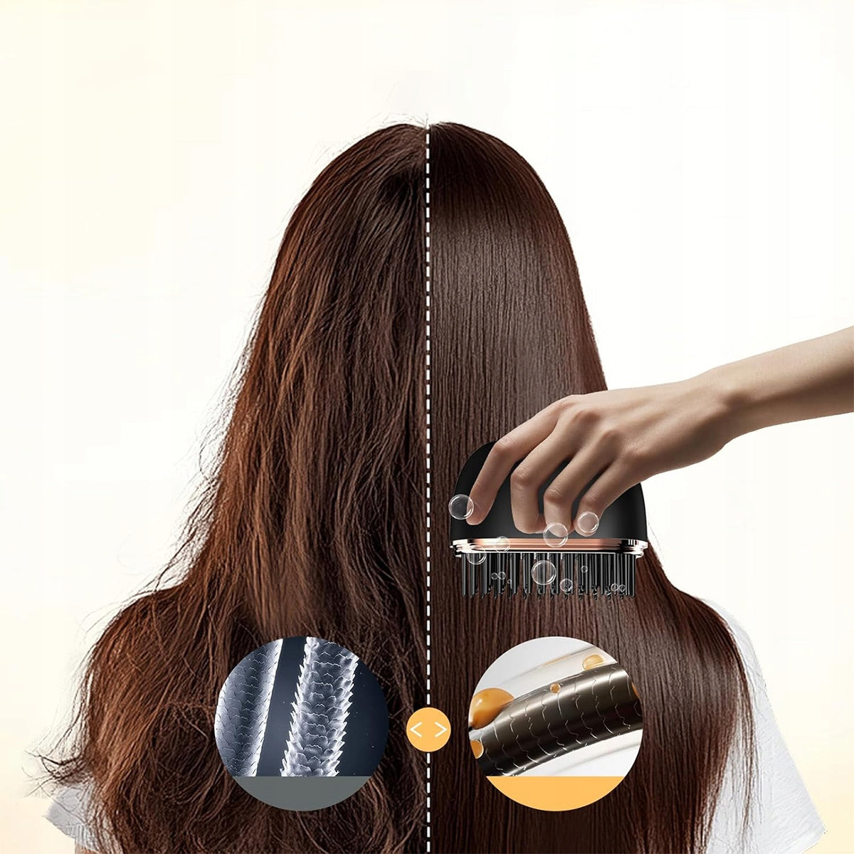 USB Hair Straightening Brush – Mini Travel Straightener, Compact Model 4069824065073