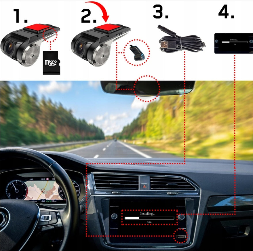 USB High-Definition Night Vision Large-Screen Car Navigation Dashcam Manufacturer code 769869449299