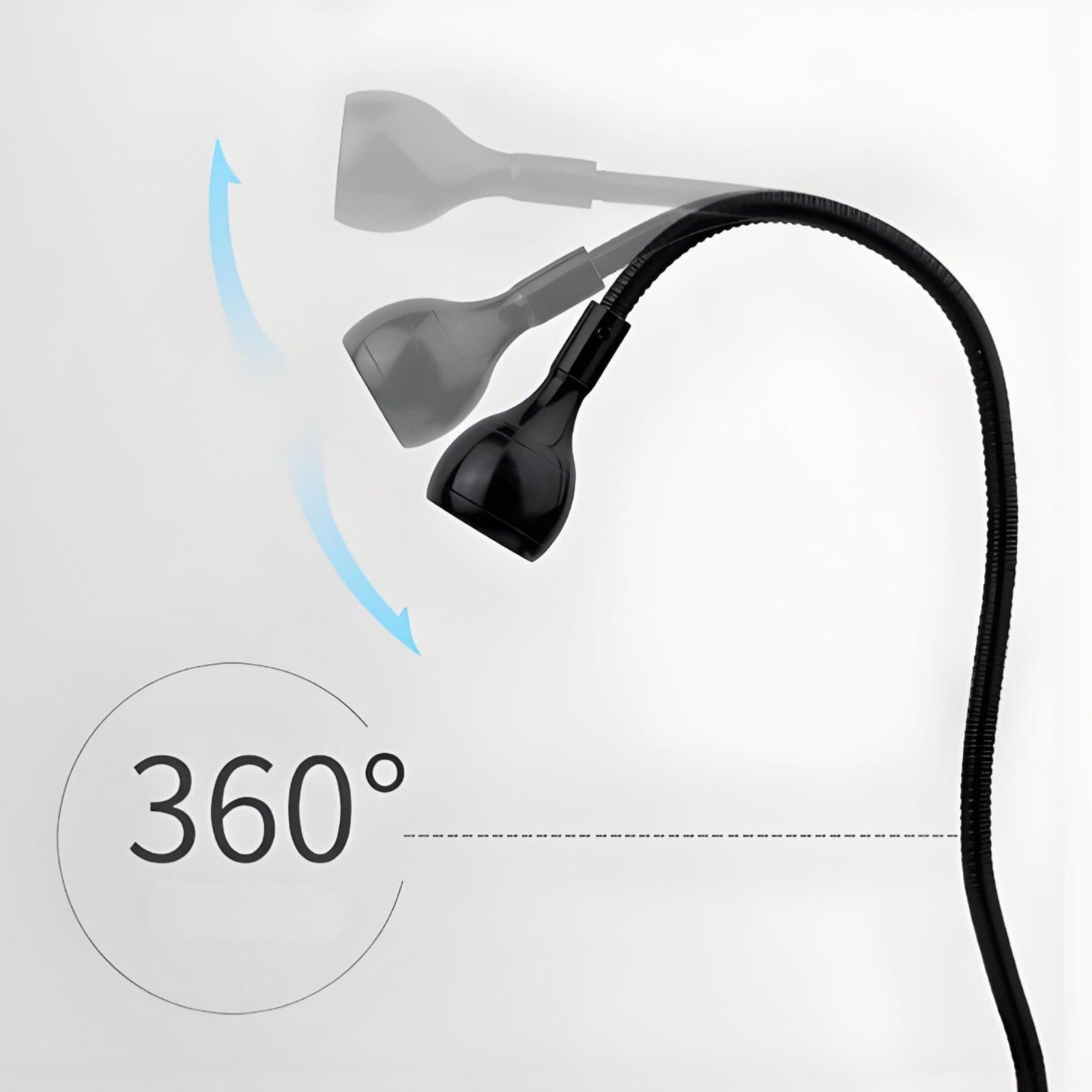 USB Powered Nail Gel Curing Lamp Adjustable Gooseneck Clip White 5W Boxed Medical device no