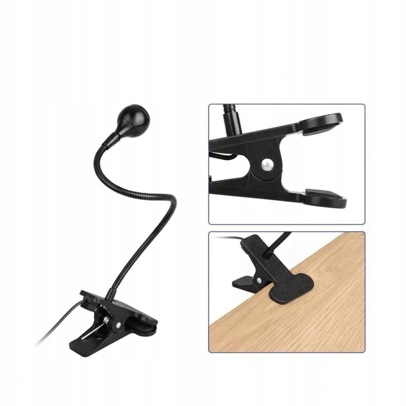 USB Powered Nail Gel Curing Lamp Adjustable Gooseneck Clip on Pink 5W Boxed Medical device no