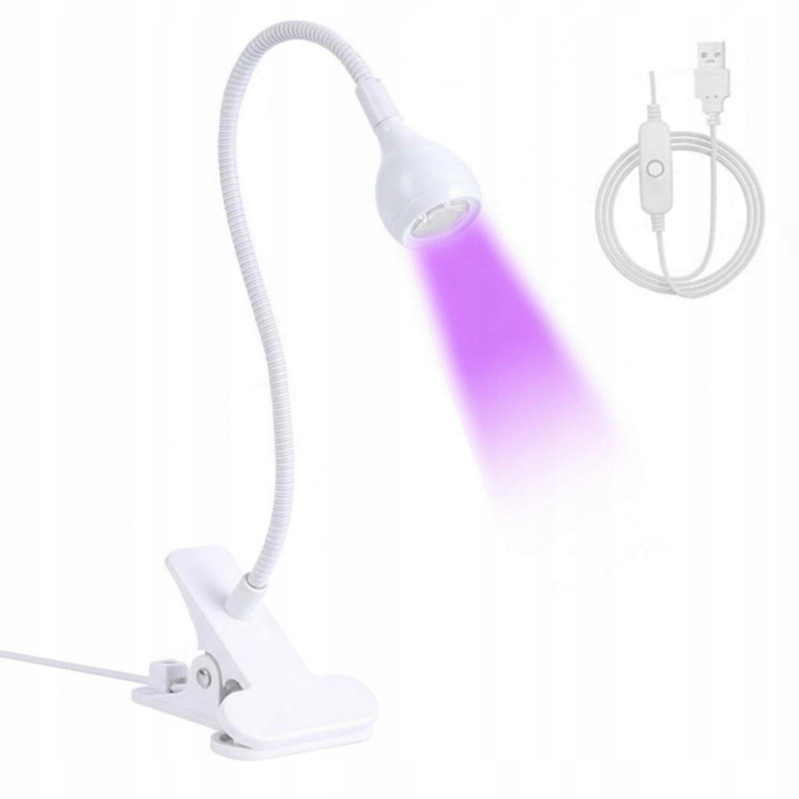 USB Powered Nail Gel Curing Lamp Adjustable White White Wire Bagged