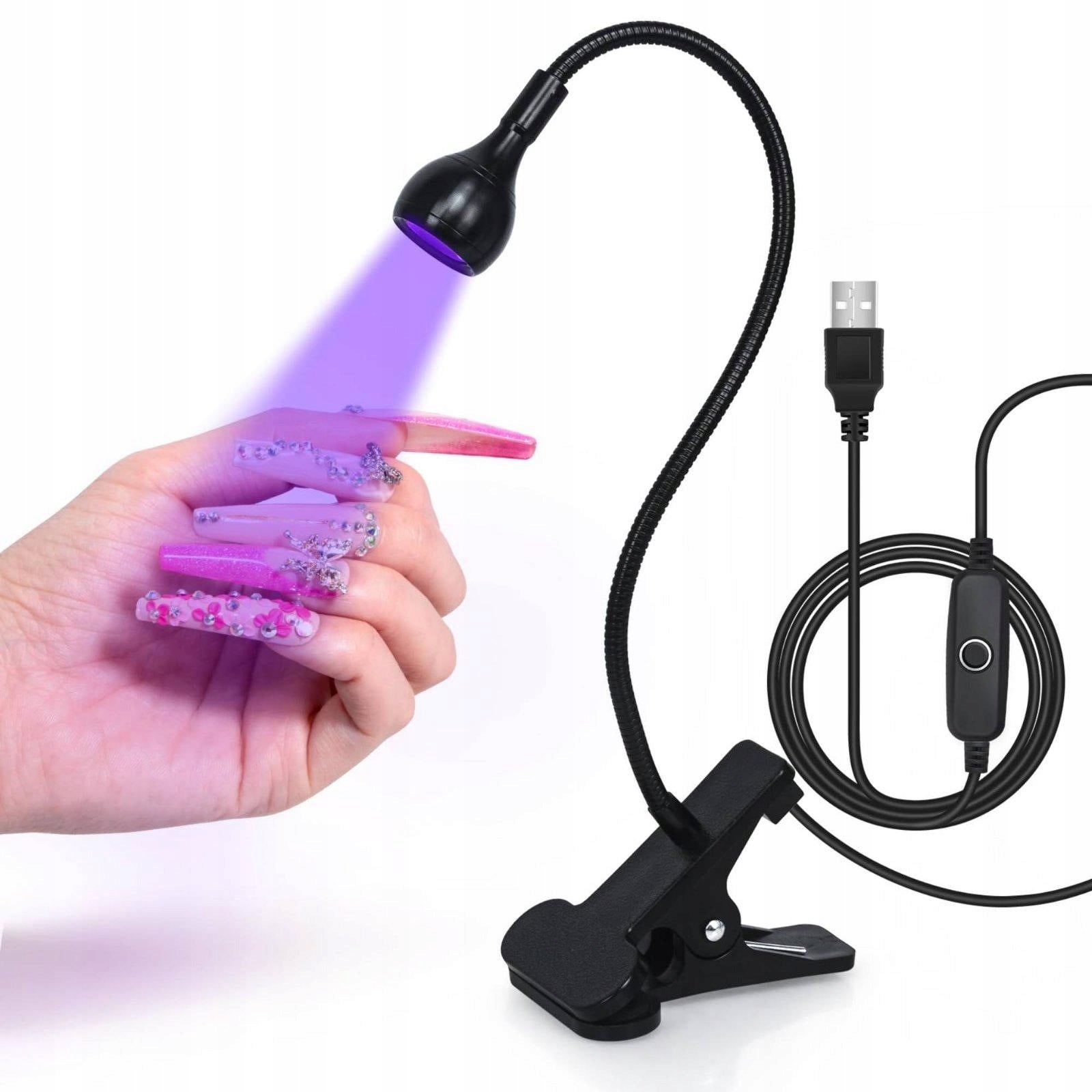 USB Powered Nail Gel Curing Lamp Adjustable White White Wire Boxed Medical device no