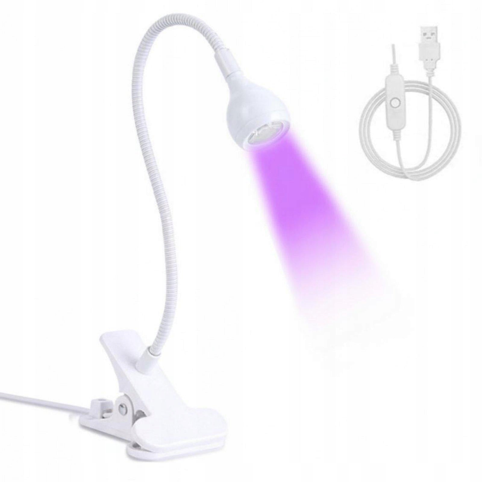 USB Powered Nail Gel Curing Lamp Adjustable White White Wire Boxed