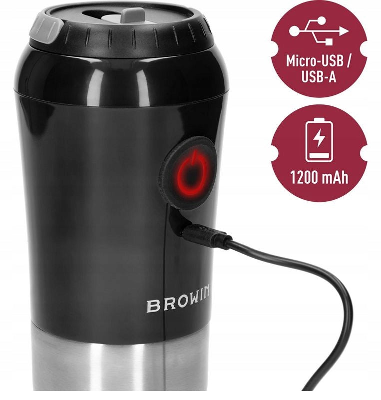 USB WIRELESS ELECTRIC GRINDER WITH INFUSER AND THERMAL MUG Manufacturer code 320503