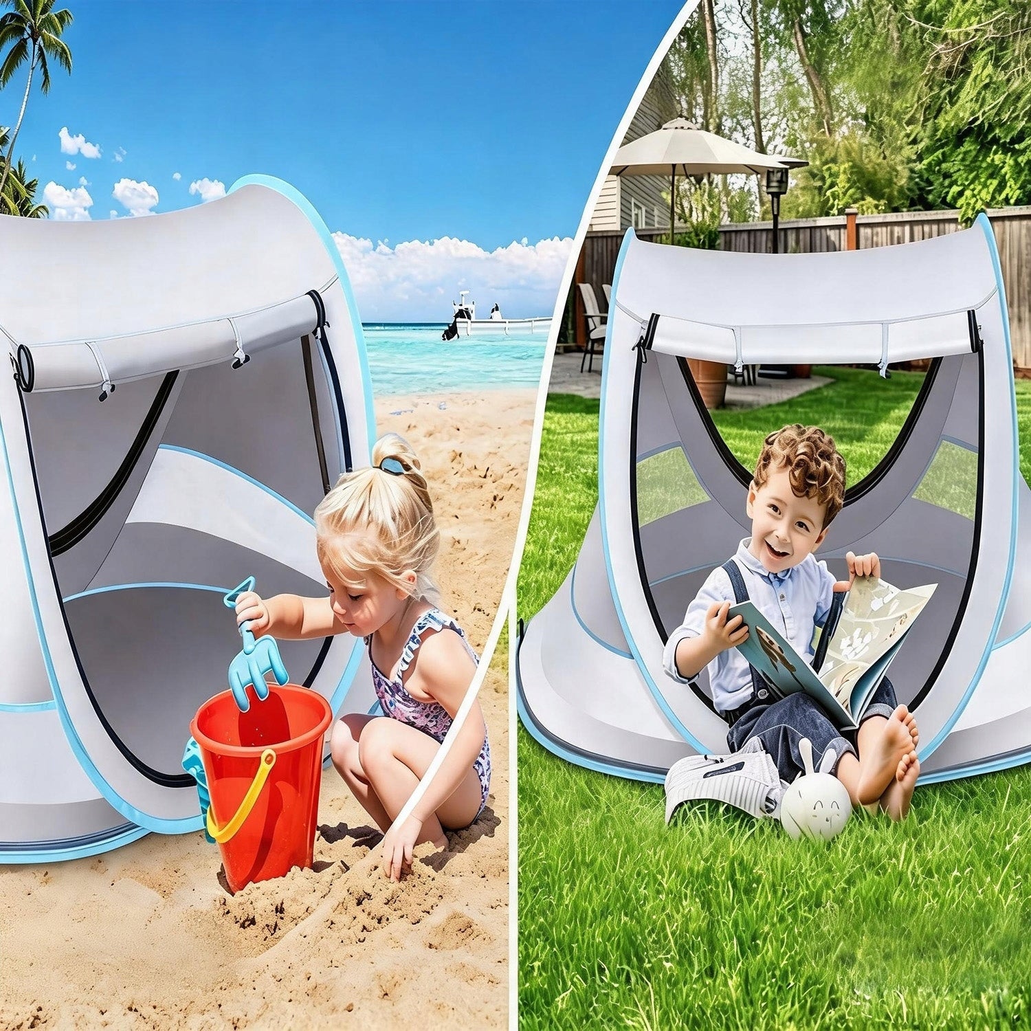UV 50+ SELF-FOLDING BEACH TENT PORTABLE FOR CHILDREN AND INFANTS DOG Manufacturer code NAMIOT SAMOROZKŁADAJĄCY OGRODOWY NA PLAZE 220