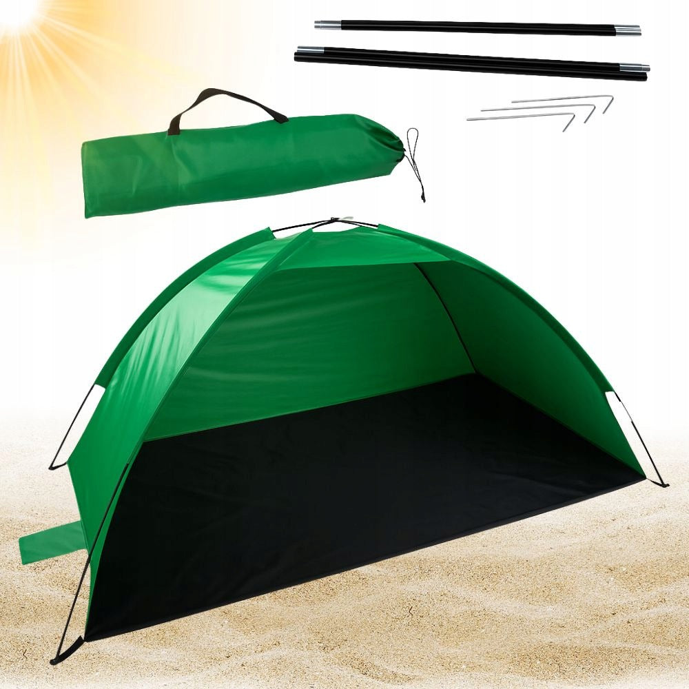 UV Beach Tent Semi-Open With Cover Blue For Beach And Garden 90 Cm