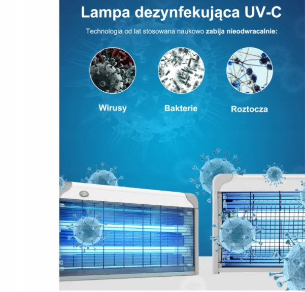 UV-C LAMP 40W BACTERICIDAL DISINFECTION UP TO 40M2 Model Lampa UV-C
