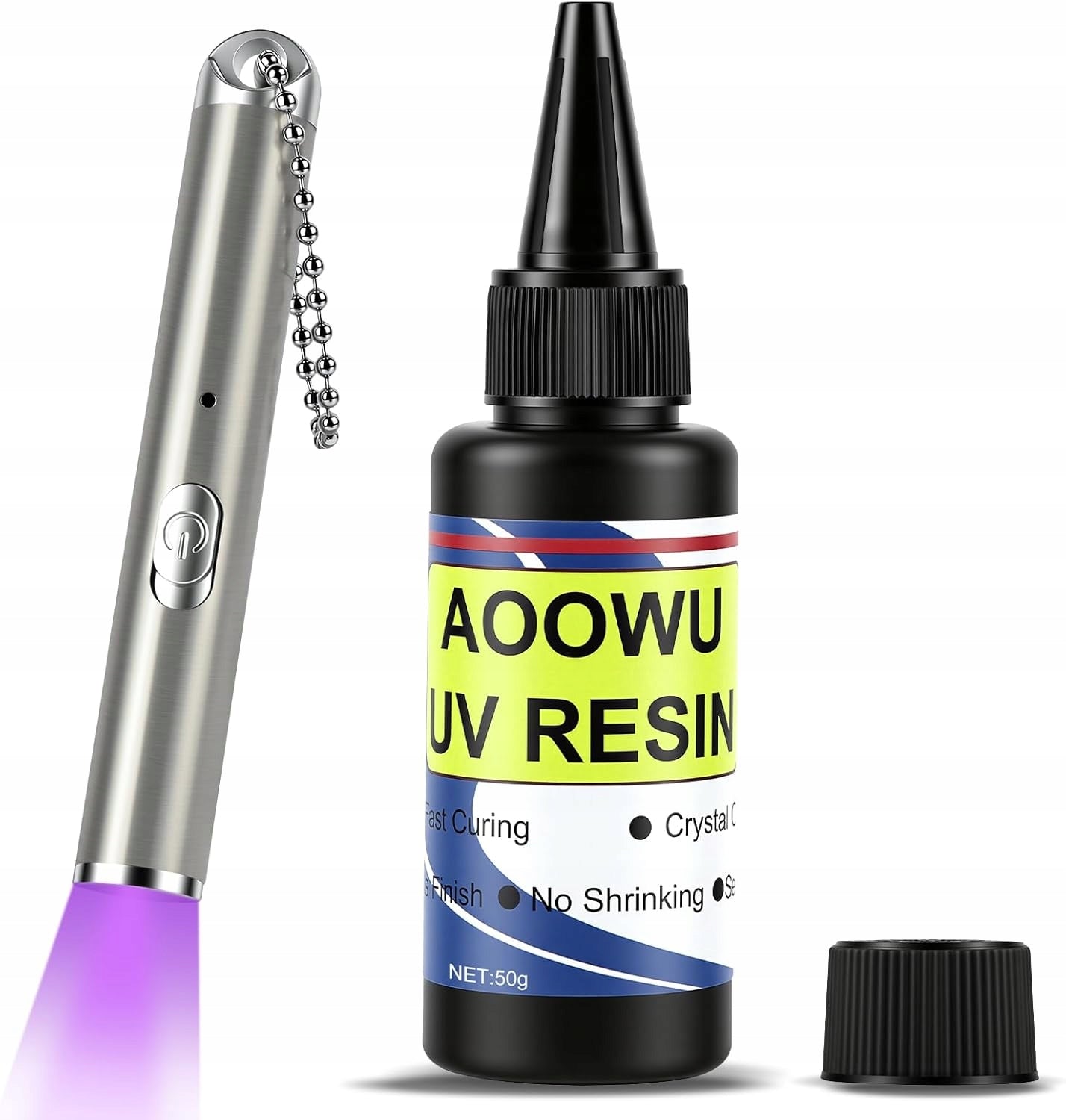 UV EPOXY RESIN 50G WITH UV LAMP 395NM FAST CURING