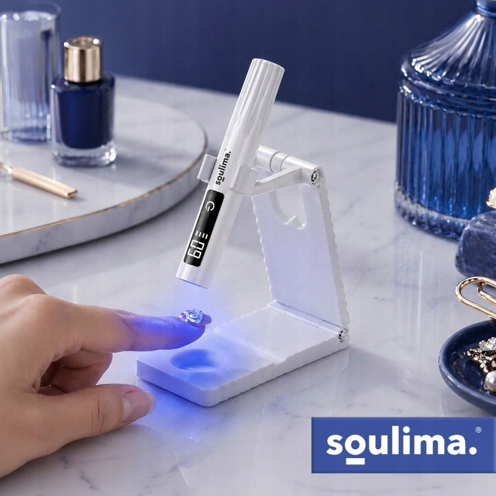 UV LAMP LED MINI FOR NAILS FLASHLIGHT USB WIRELESS + HOLDER PORTABLE Manufacturer code Lampa UV LED przenośna + holder Soulima