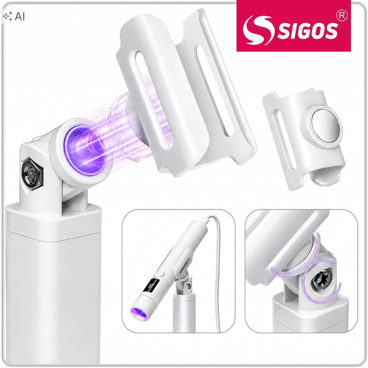 UV LAMP PORTABLE LED MINI UV LED NAIL TORCH USB C + TRIPOD Manufacturer code SOC260604