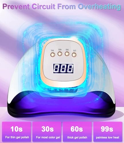 UV LED LAMP FOR GEL NAILS 380W 81 LEDS LCD SCREEN FOR GIFT Power 380 W