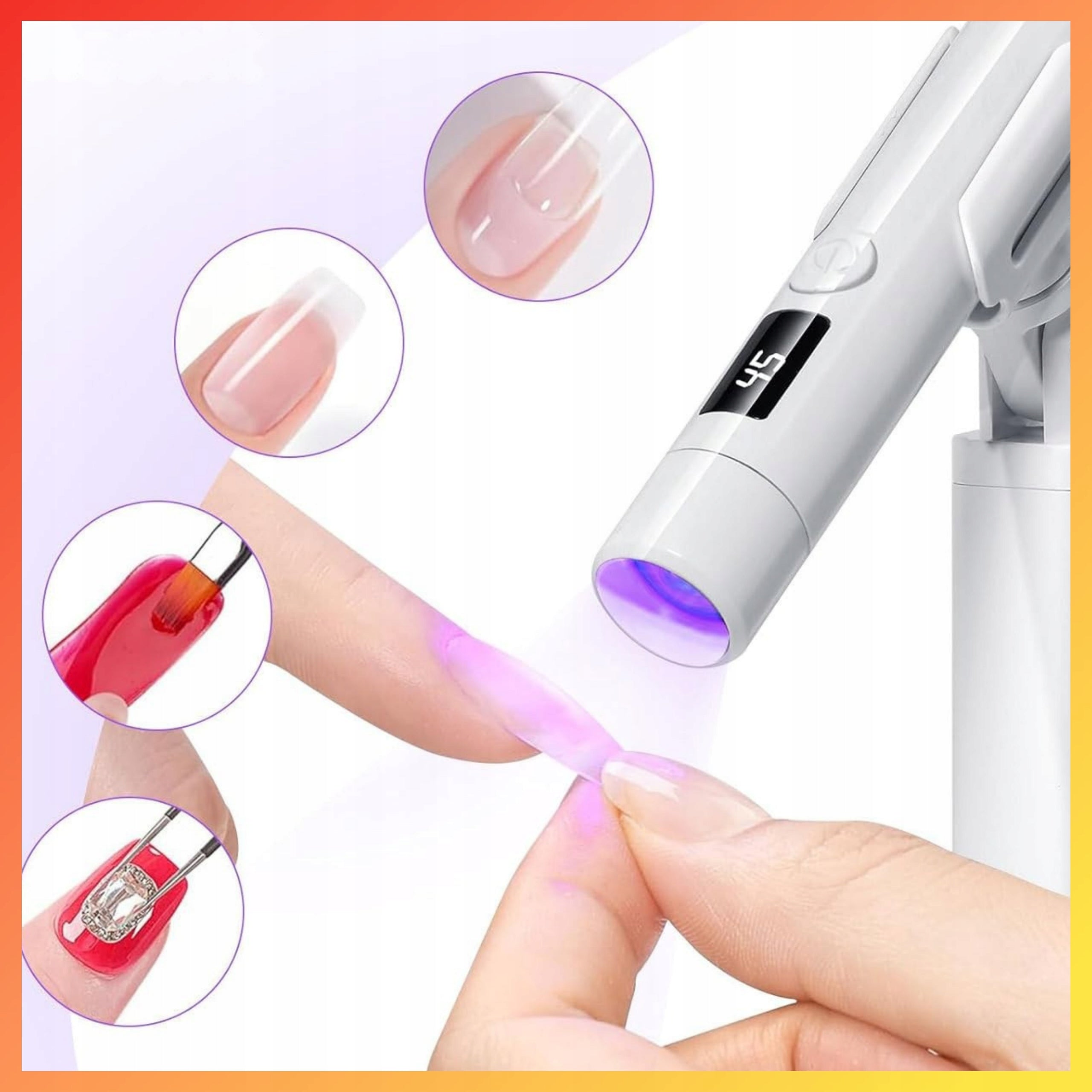 UV LED LAMP FOR NAILS MANICURE ON TRIPOD SMALL POCKET 3W Brand Aptel