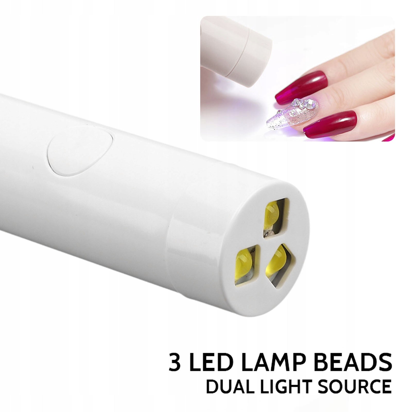 UV LED LAMP MINI UV LED NAIL TORCH PORTABLE WIRELESS Batteries included yes
