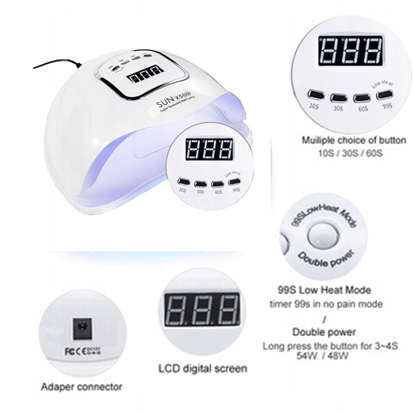 UV LED LAMP for nails hybrid gels Color white