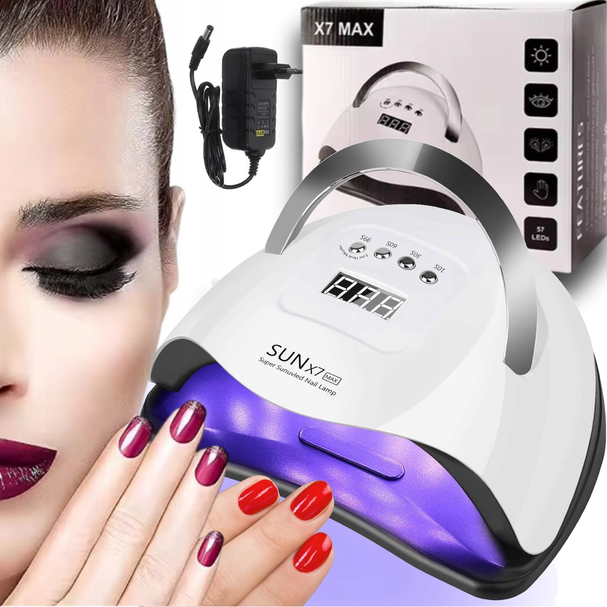 UV LED Lamp 220W Nail Hybrid Gels Gift for Girl for Christmas