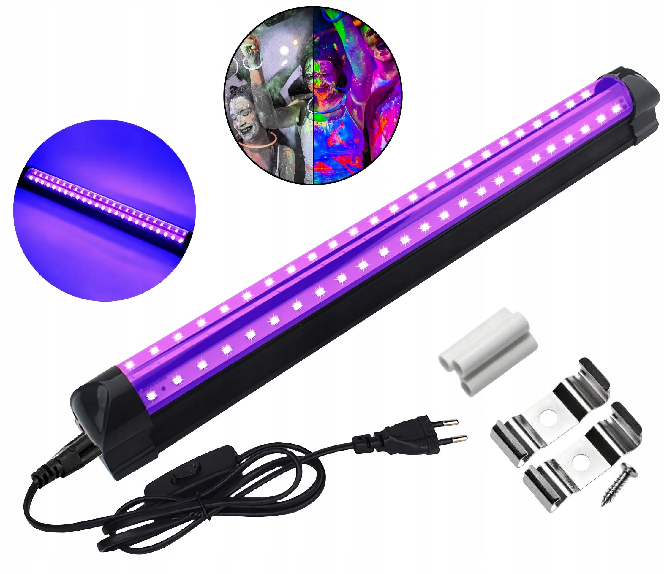 UV LED Lamp 48x 395-400nm 10W Wall Plug CEILING 230V Ultraviolet