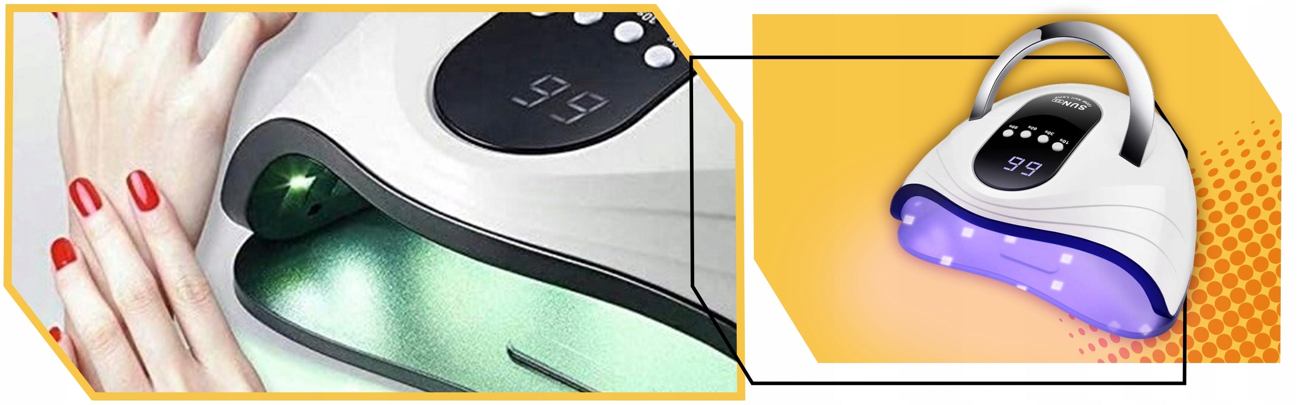 UV LED NAIL LAMP 120W FOR HYBRID GELS STRONG HYBRID SUN S9 MAX LCD Manufacturer code SUN S9 MAX LCD UV LED 120W
