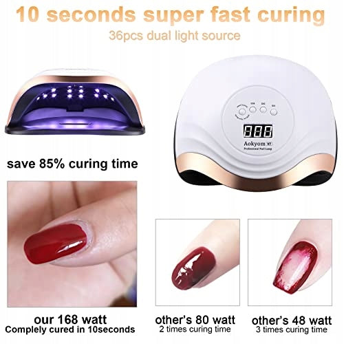 UV LED NAIL LAMP 168W 36 LED PROFESSIONAL TIMER FOR WOMEN Power 168 W