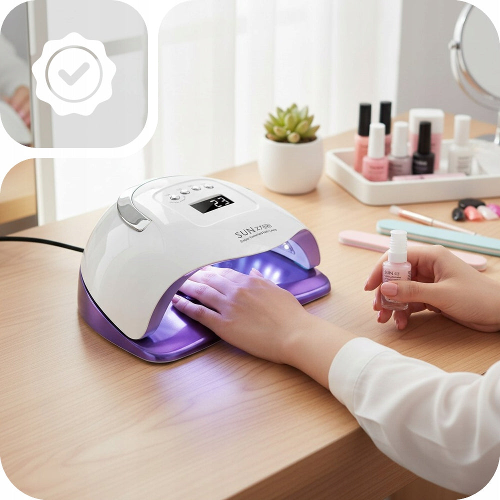 UV LED NAIL LAMP 220W FOR HYBRID GELS STRONG HYBRID SUN X7 MAX LCD Manufacturer code LAMPA DO PAZNOKCI UV LED 220W DO HYBRYD KANZA