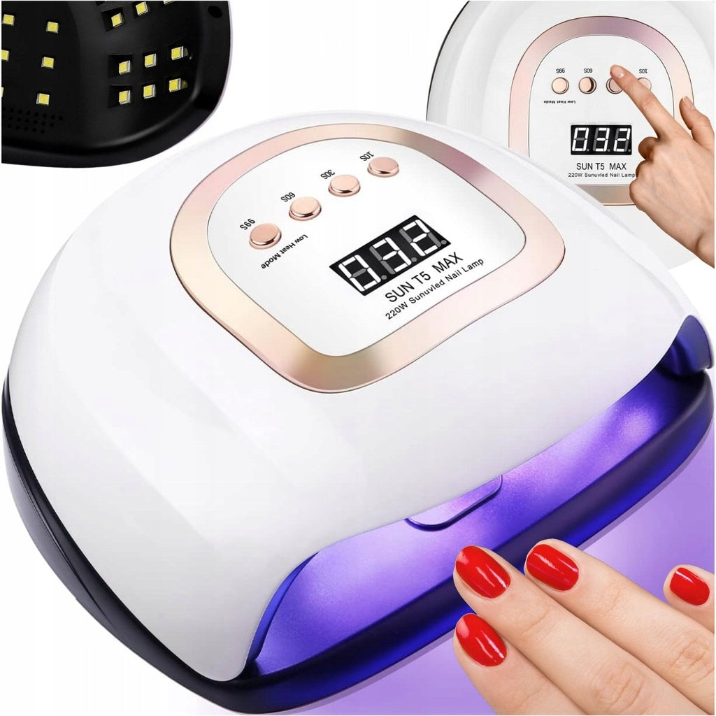 UV LED NAIL LAMP 220W FOR HYBRID GELS STRONG HYBRID T5 MAX LCD Packaging status original