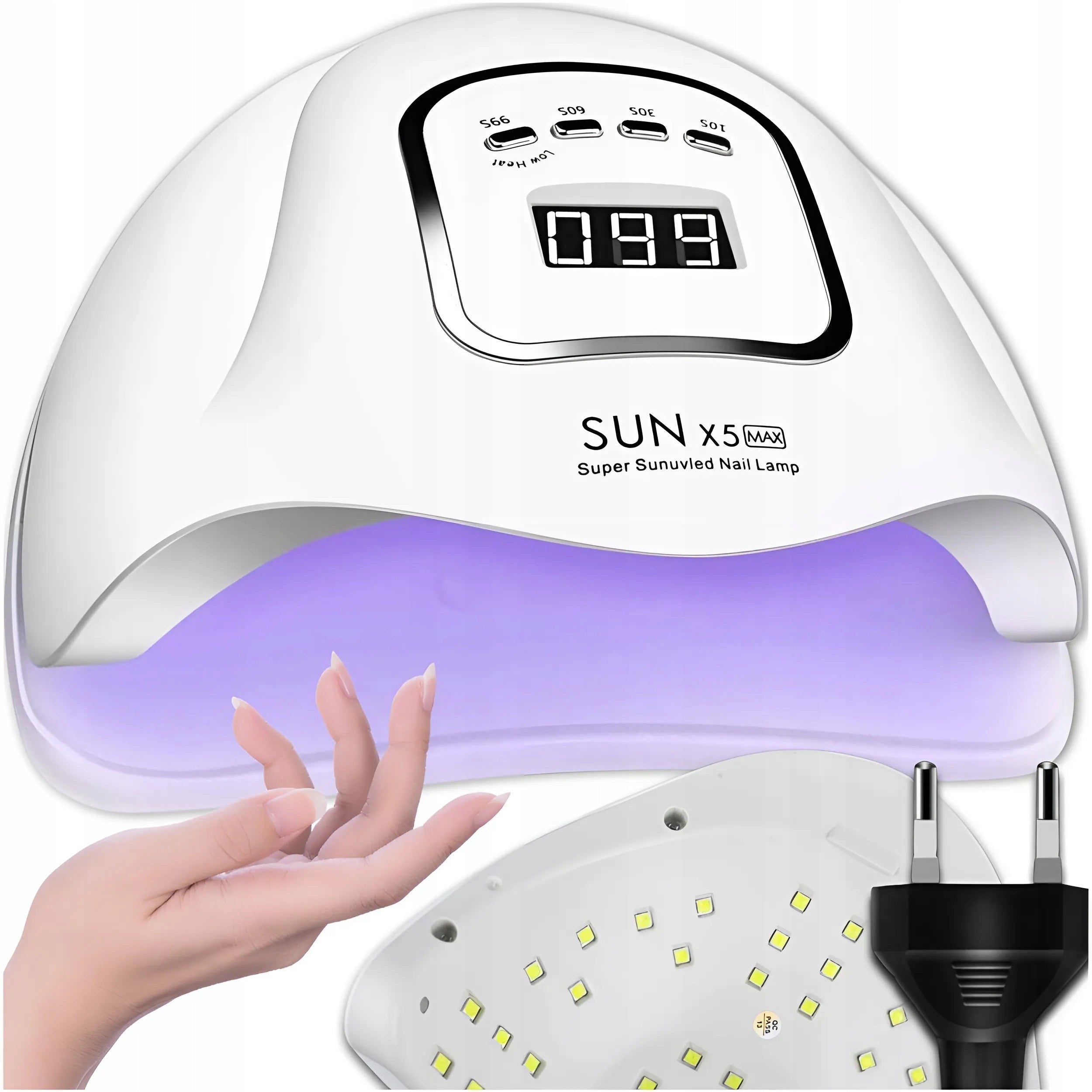 UV LED NAIL LAMP 80W STRONG SUN X5 MAX LCD FOR HYBRID GEL MANI PEDI Packaging status original