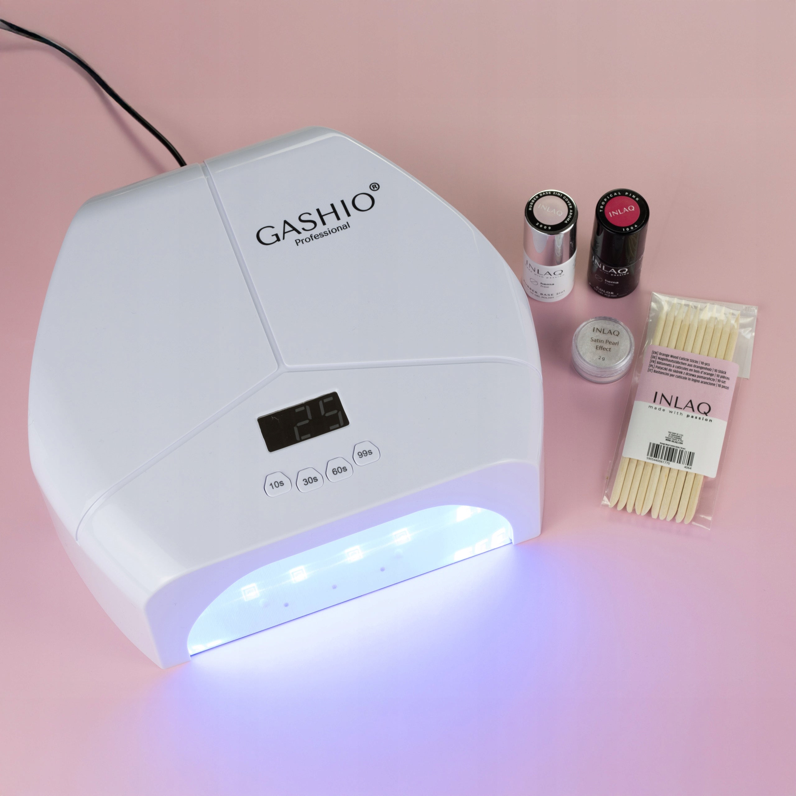 UV LED NAIL LAMP FOR HYBRID GELS 268W STRONG DUAL LED MIRROR BOTTOM Packaging status original