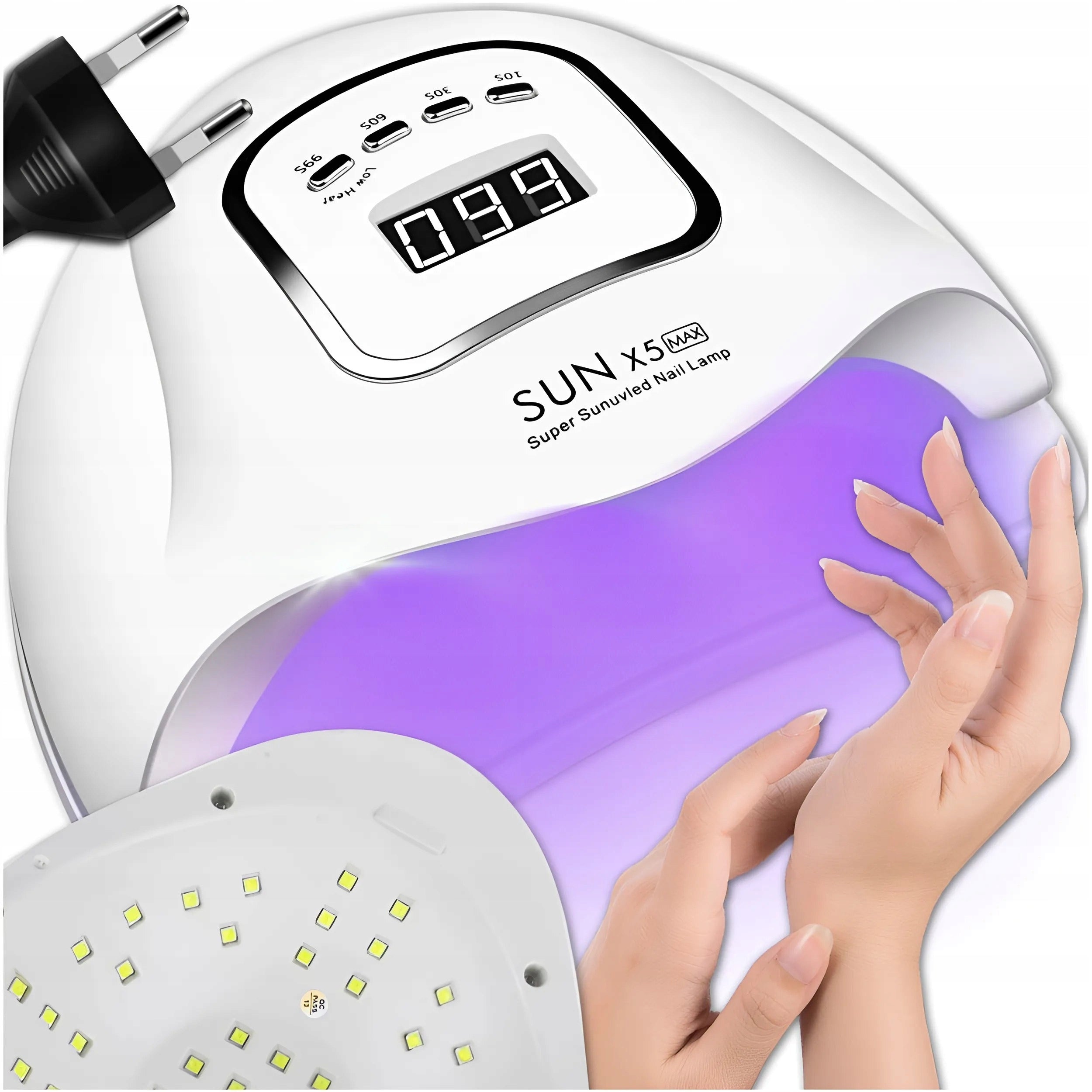 UV LED NAIL LAMP STRONG FOR HYBRID GELS SUN X5 MAX WHITE LCD 120W