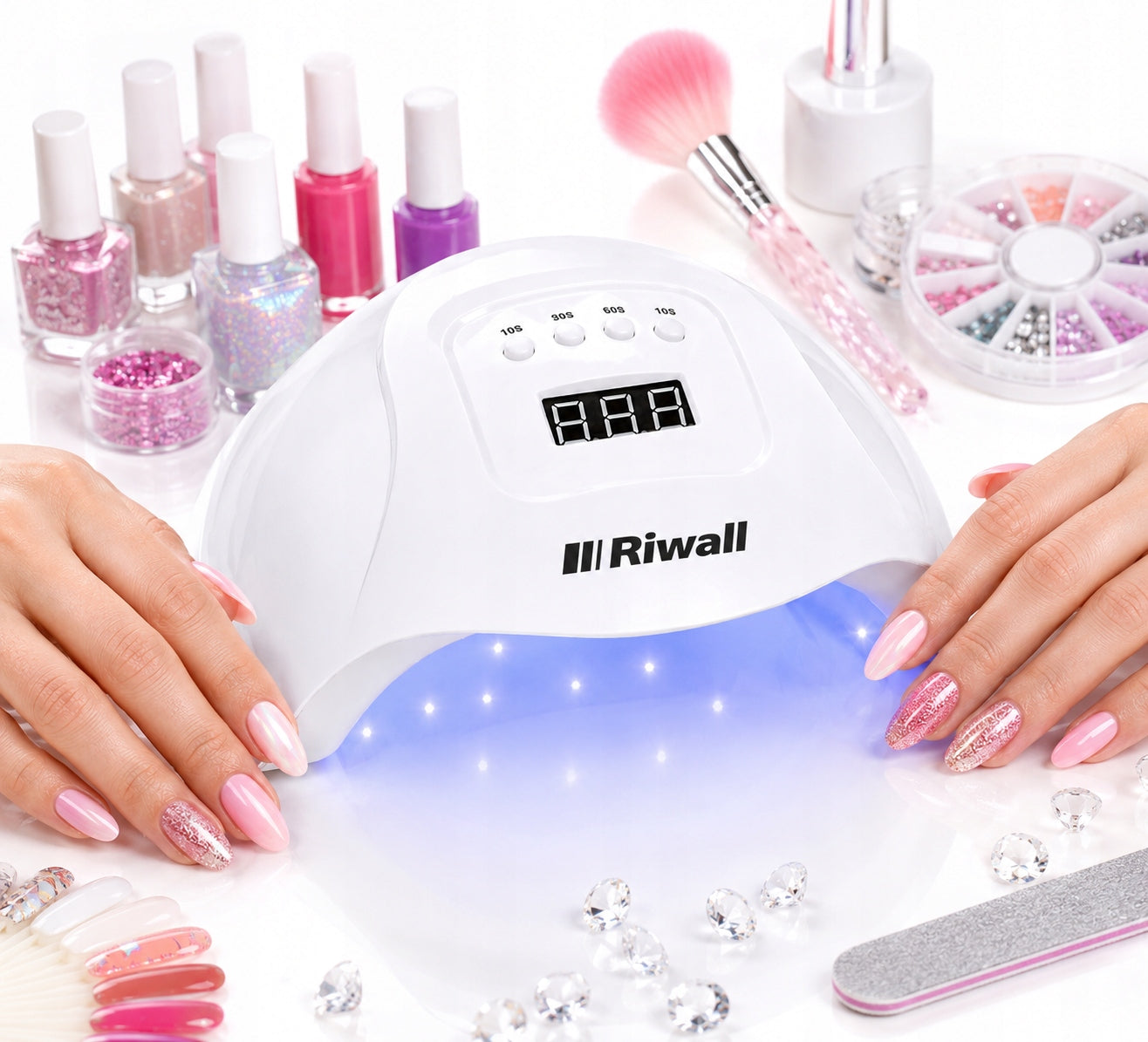 UV LED Nail Lamp 220W For Hybrid Gels Hybrid Manicure Pedicure MaMa Packaging status original