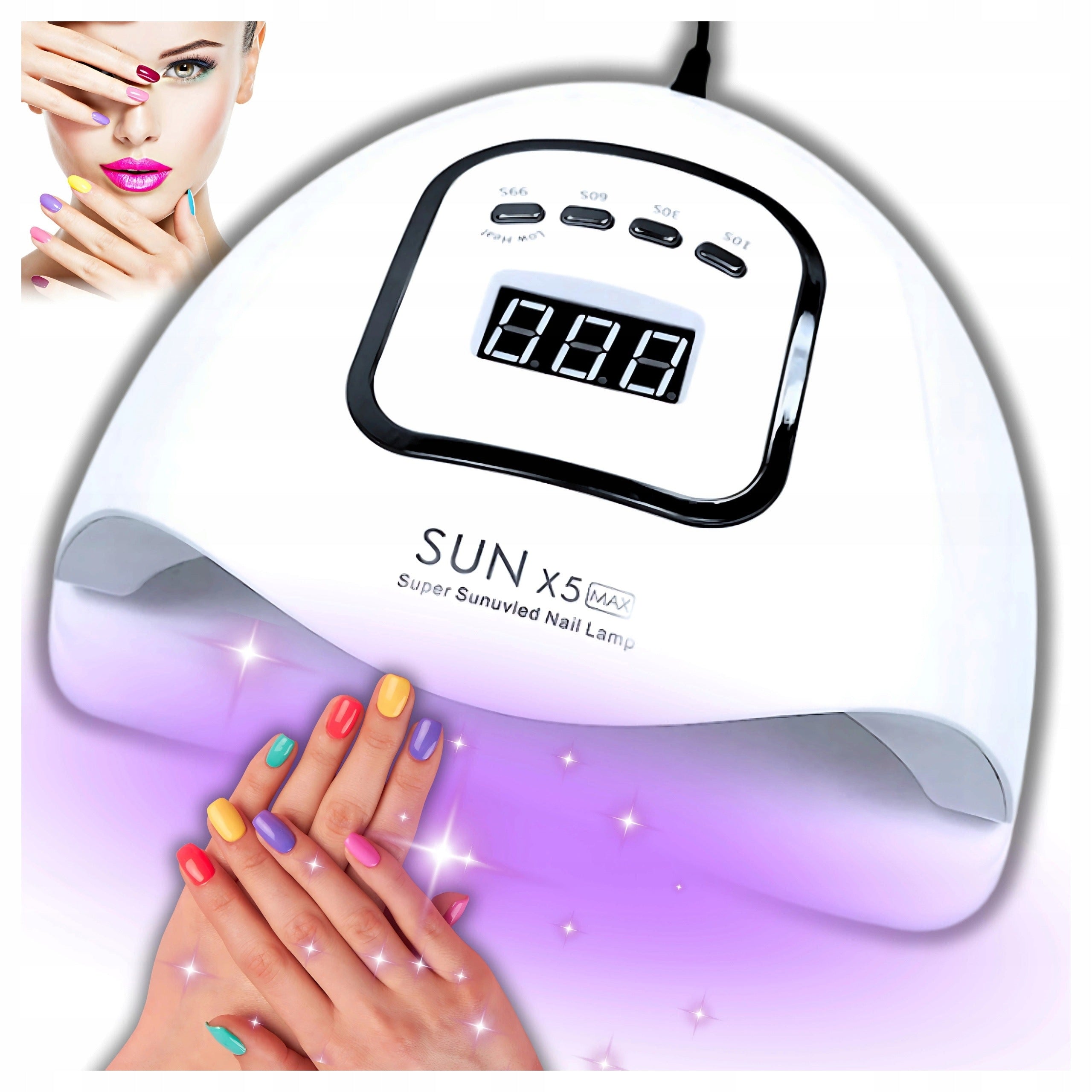 UV LED Nail Lamp 80W For Hybrid Gels Strong Hybrids SUN X5 MAX LCD
