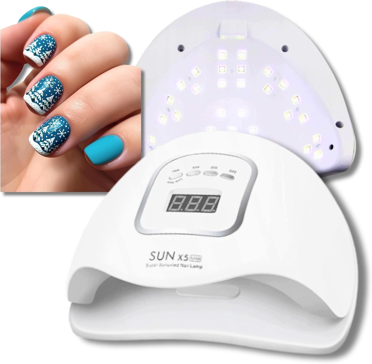 UV LED Nail Lamp 80W SUN X5 MAX - 36 LED Dual LED/UV, Display