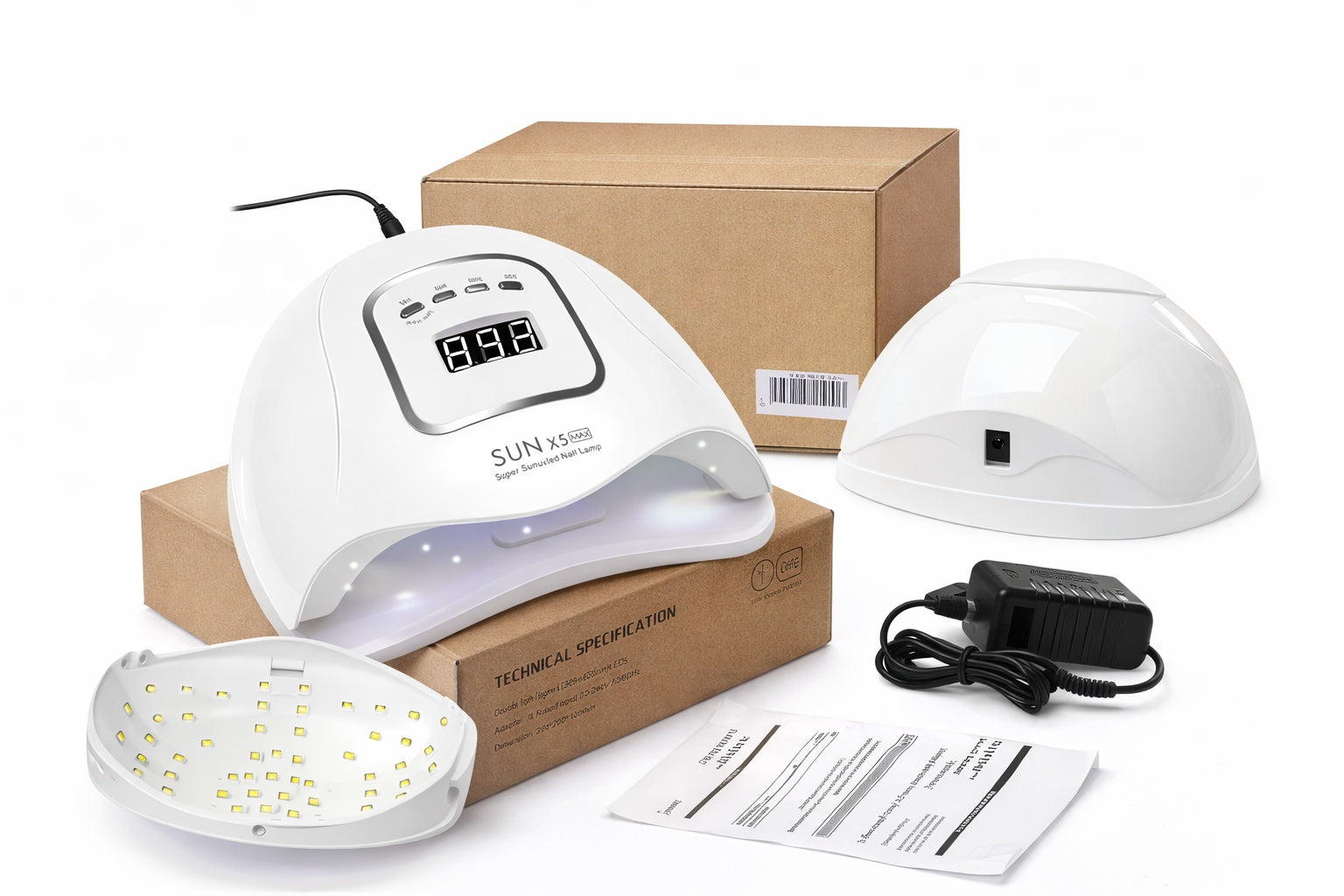 UV/LED Nail Lamp SUN X5 MAX 120W – White Packaging status original
