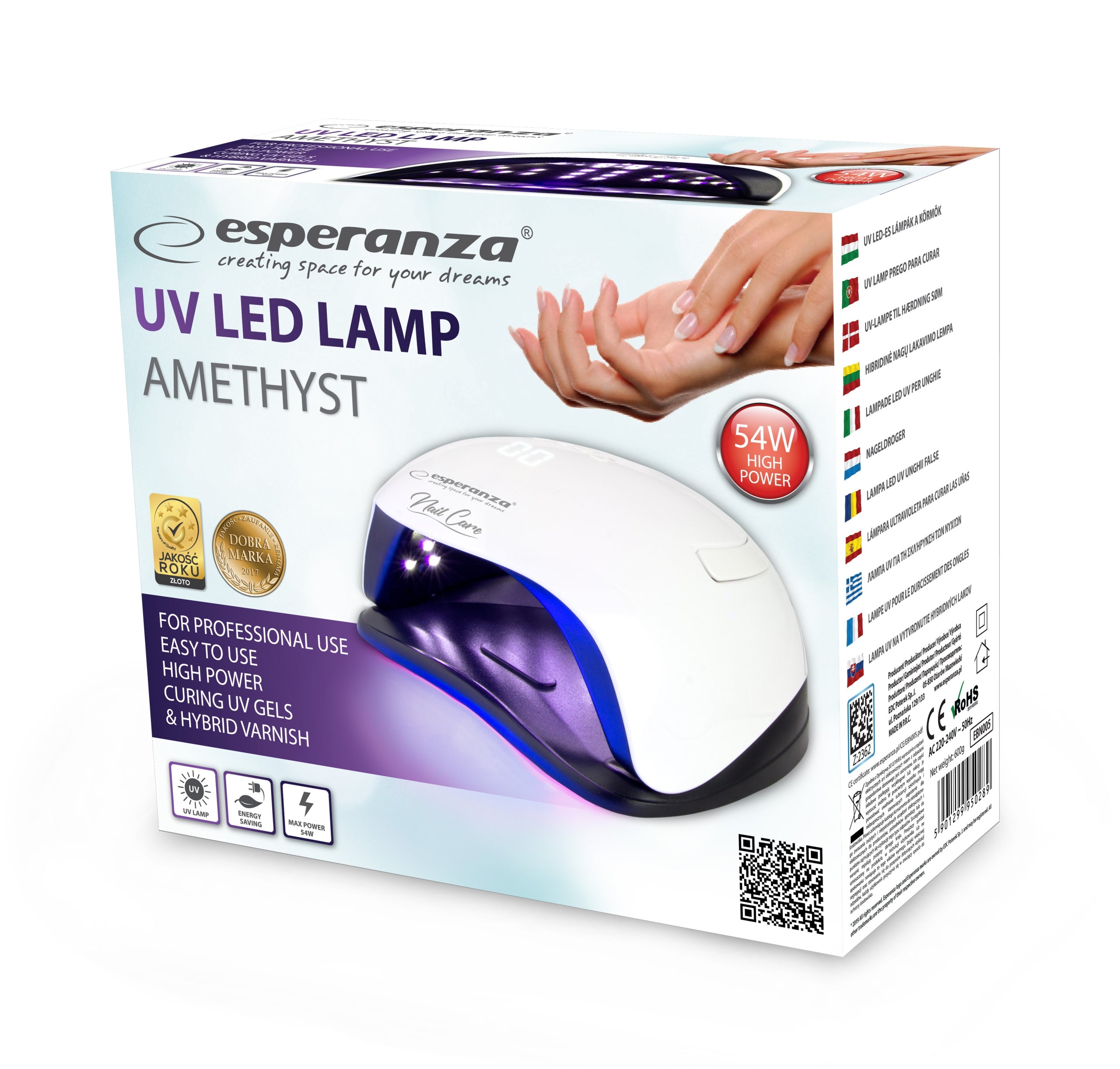UV LED lamp for hybrid lacquer AMETHYST 54W EAN (GTIN) 5901299950289