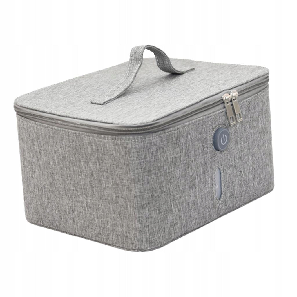 UV Light Sterilizer Bag for Phone Clothes Glasses Face Cover Cards gray