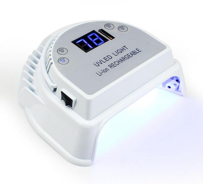 UV NAIL LAMP 64W MANICURE PEDICURE BUILT-IN BATTERY 7000MAH UV/LED Color white