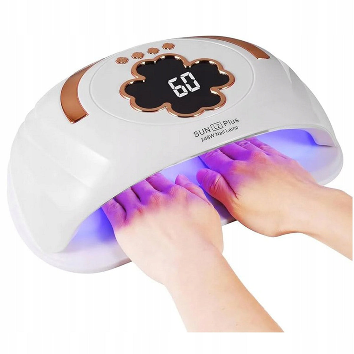 UV Nail Lamp Dual LED SUN L2 PLUS 248W for two hands large
