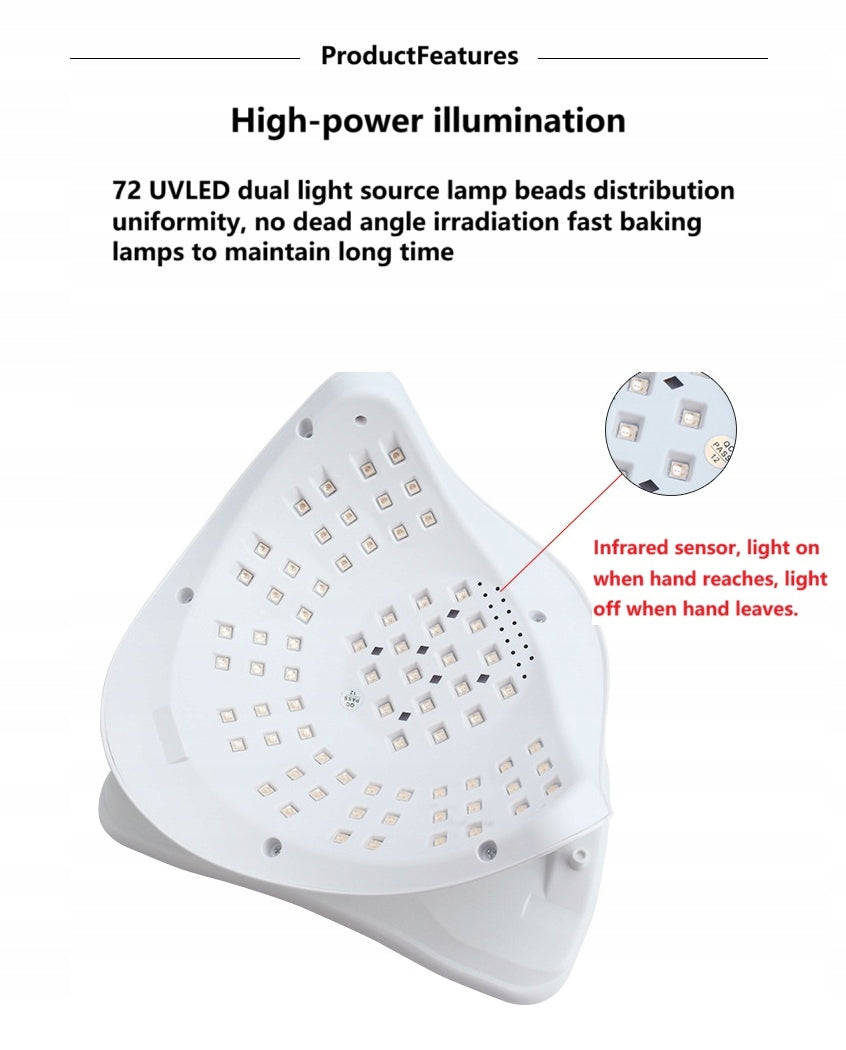 UV Nail Lamp Dual LED SUN X17 MAX up to 72 LEDs strong Manufacturer code YM0515012