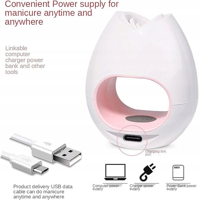 UV Nail Lamp MINI Dryer Manicure LED Travel Gel Compact Batteries included no