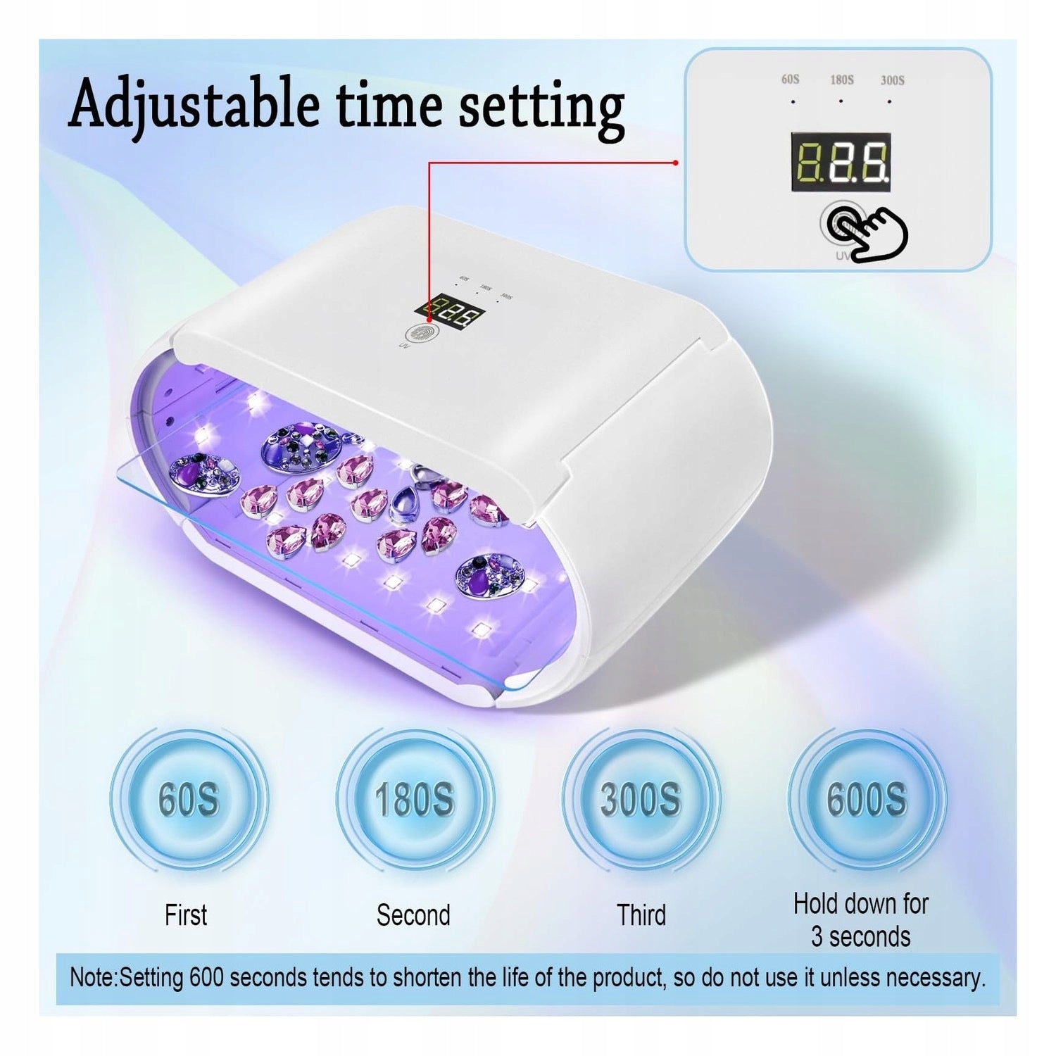 UV Resin Lamp 48W - Folding - for Jewelry Making Power 1 W