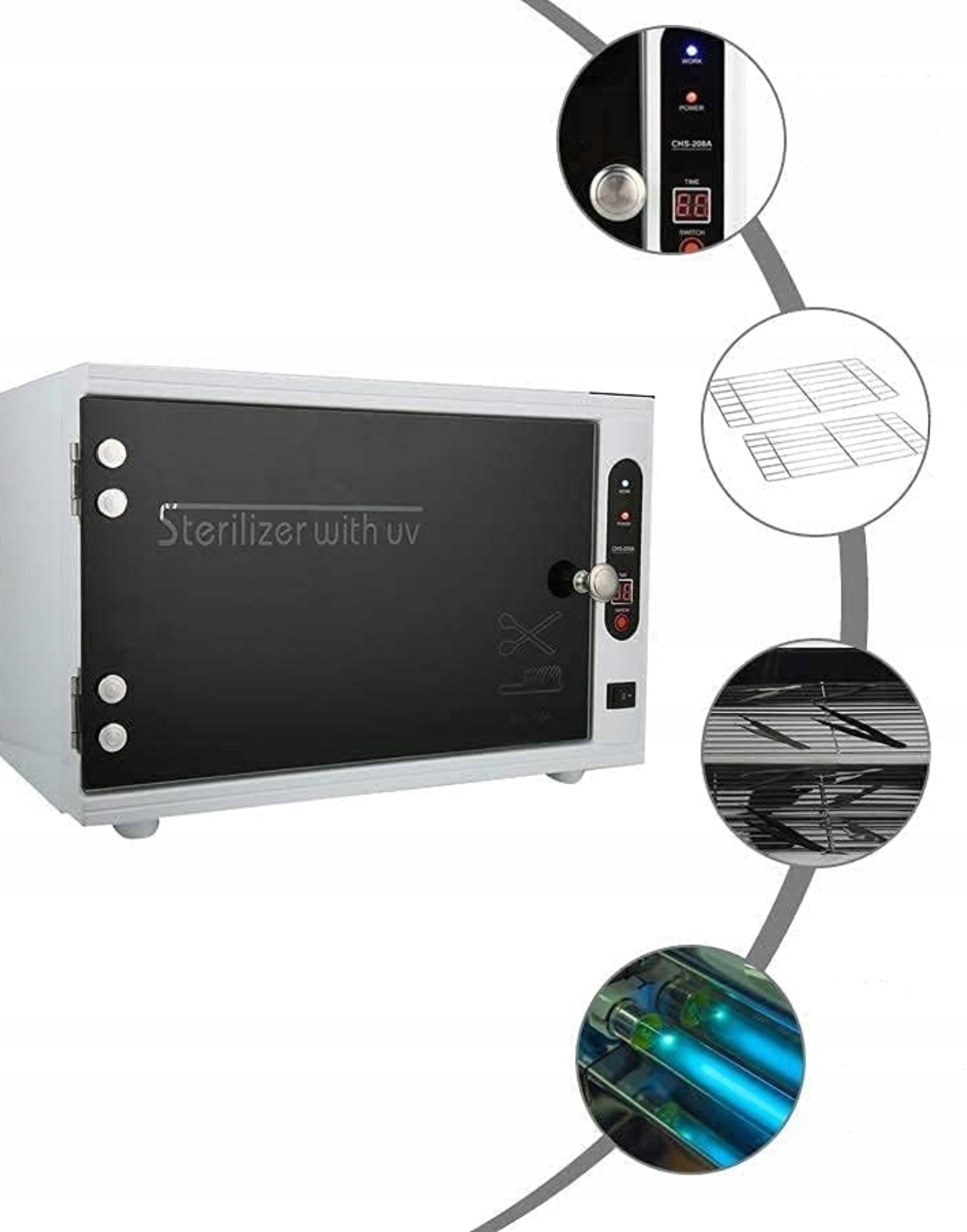 UV STERILIZER FOR COSMETIC TOOLS DISINFECTION MULTIFUNCTIONAL CABINET Packaging status original