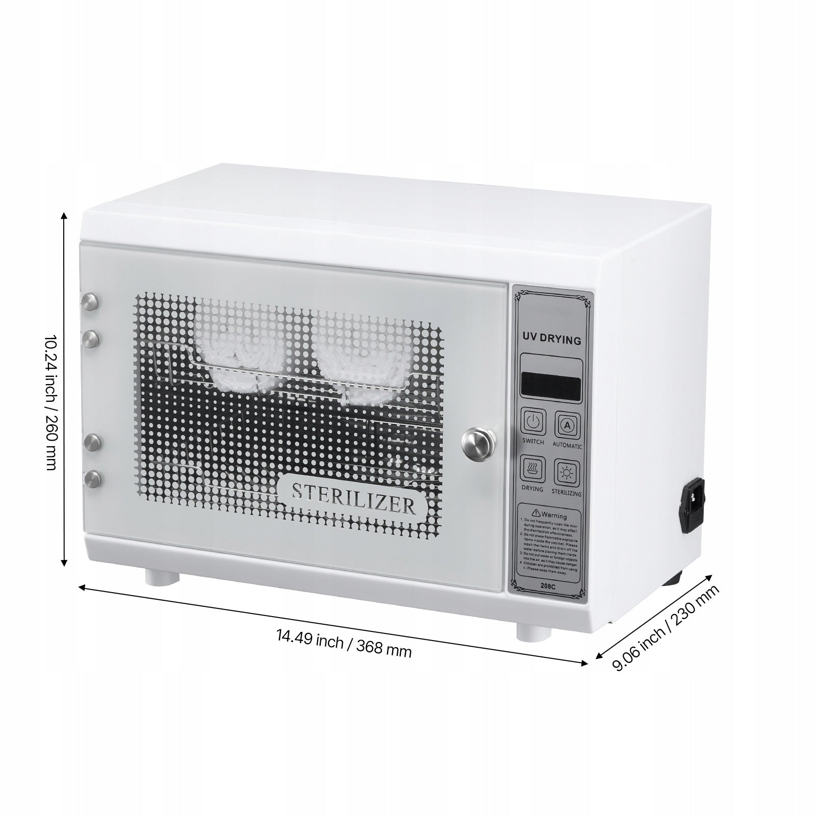 UV Sterilizer 12L 160W With Visible Tempered Glass Door Manufacturer code ZWXXDQ10LC