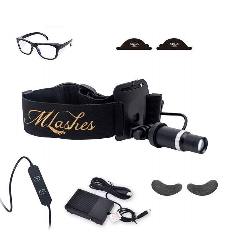UV headlamp with adjustable MLashes